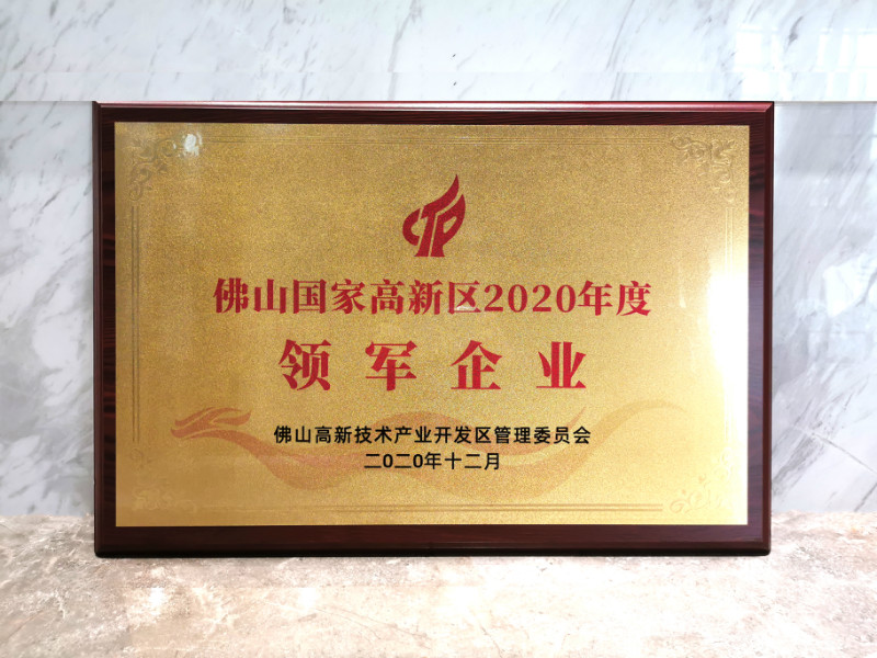 辛格林電梯榮獲“佛山國家高新區(qū)2020年度領(lǐng)軍企業(yè)”稱號！